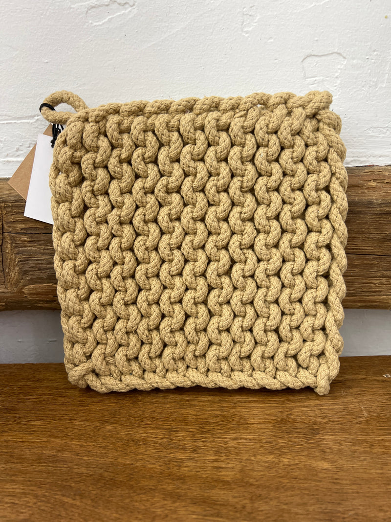 Cotton Crocheted Pot Holder 4 Colors