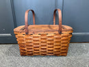 Vintage Rectangle Picnic Basket Double Handled
