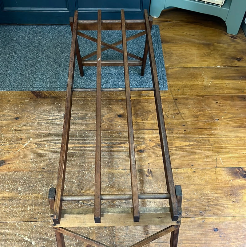 Vintage Folding Double Wash Tub Wooden Stand
