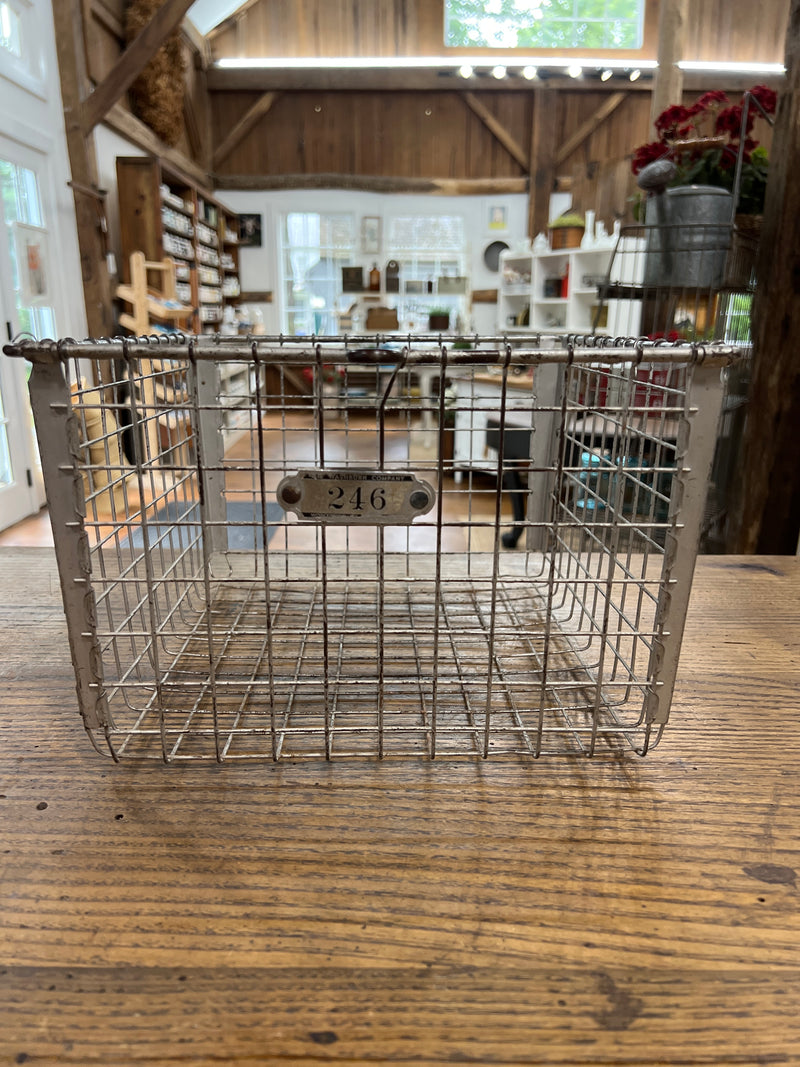 Vintage Wire Locker Basket