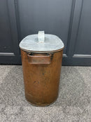 Antique Oval Copper Boiler/Wash Tub Pot with Lid
