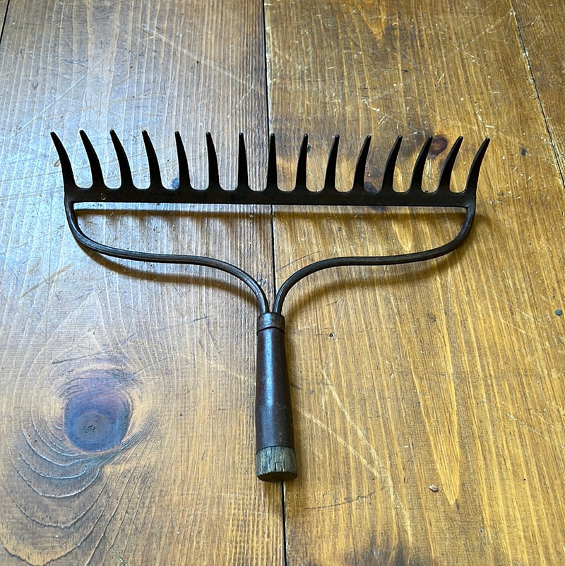 Vintage Iron Garden Rake Head