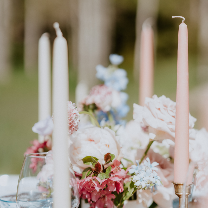 Hand-Dipped Pure Beeswax Taper Candlesticks: Moss / 12"