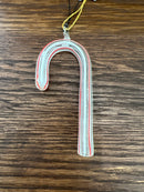 Handmade Glass Candy Cane Ornament - 3 Styles