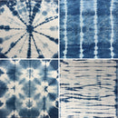 Cloth Napkins Assorted Indigo Shibori Set of Four