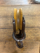 Vintage Cast + Wooden Pulley