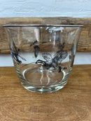Vintage Mid Century Richard Bishop Wild Fowl Design Glass Ice Bucket