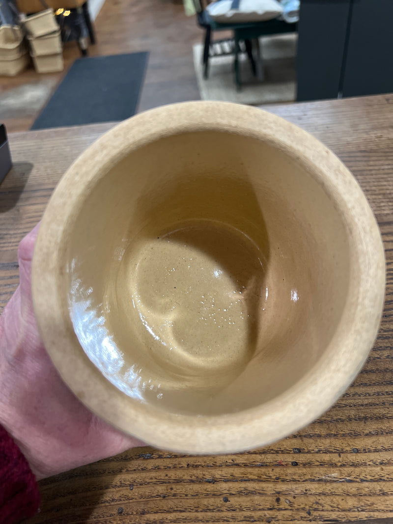 Vintage Blue Spongeware Crock