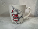 Stoneware Mug with Santa & Reindeer Image, 4 Styles ©