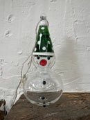 Handmade Glass Snowman Ornament, 2 Colors