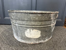 Vintage Galvanized Round Wash Tub with Handles