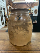 Antique One and a Half Gallon Stoneware Jar with Cobalt Blue Marking
