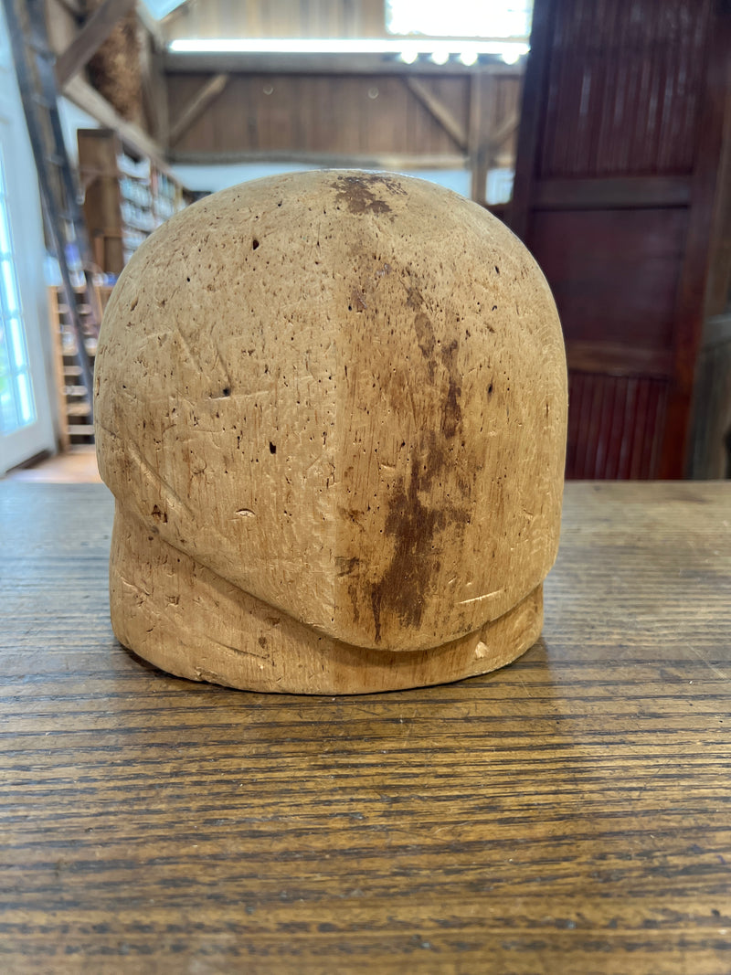 Vintage Balsa Wood Hat Mold