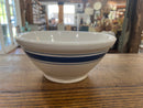 Vintage 10” Cobalt Blue Triple Banded Mixing Bowl