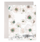 White Flower Wedding Greeting Card