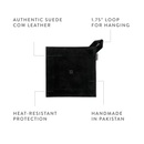 Suede Leather Hot Pad: Black