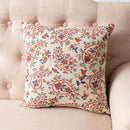 Red And Blue Paisley Floral Pillow