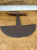 Early Hand Forged Food Chopper with Wood Handle