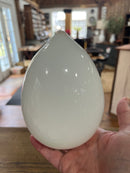 Vintage Hand Blown Milk Glass 6” Egg
