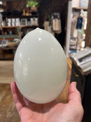 Vintage Hand Blown Milk Glass 6” Egg