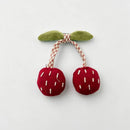 Playful Animal Cherry Brooch: Scarf Bear / One Size