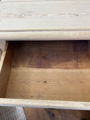 Antique Swedish Scrubbed Pine Two Drawer Cabinet