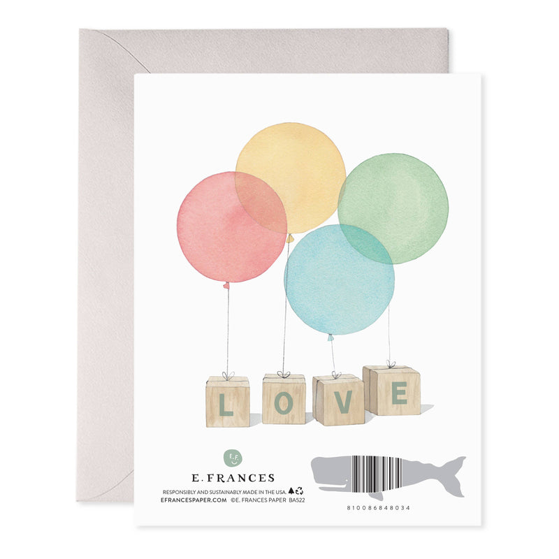 Baby Blocks Greeting Card – Celebrate New Baby or Shower