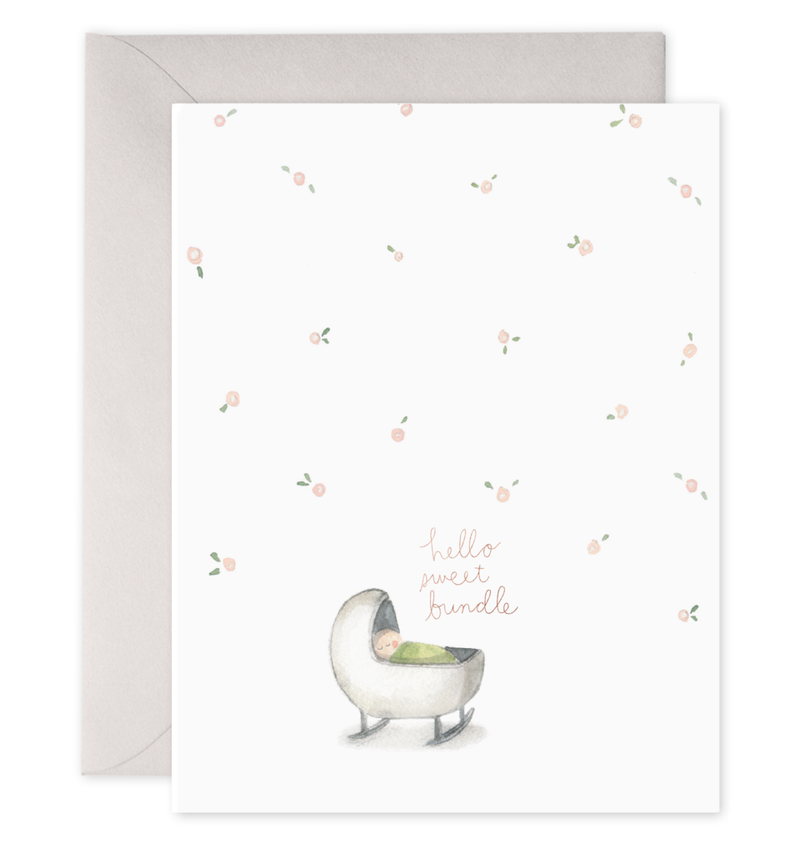 Hello Sweet Bundle | New Baby Greeting Card: 4.25 X 5.5"