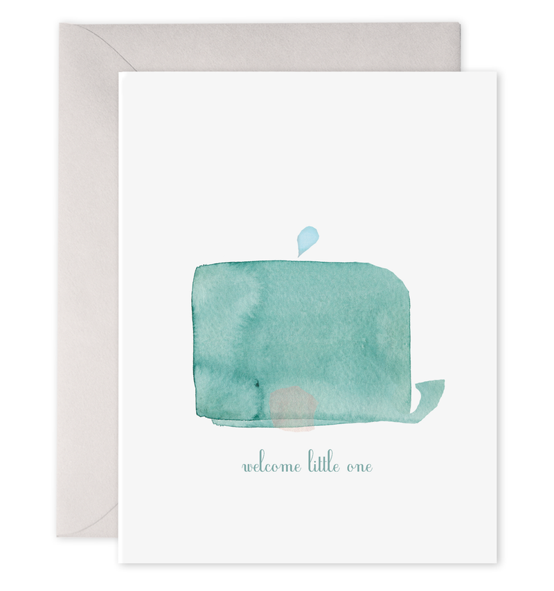 Welcome Little One Whale Card | New Baby Shower Greeting