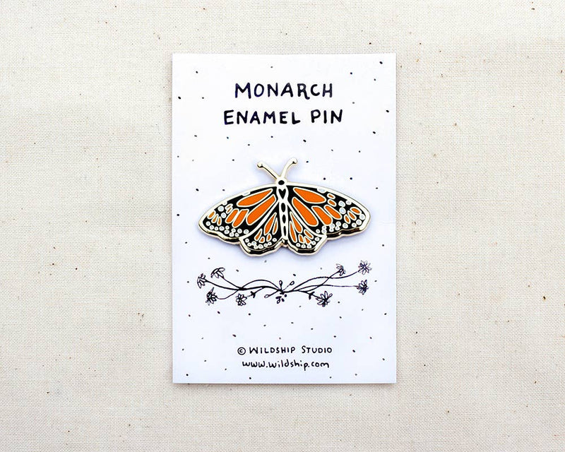 Monarch Butterfly Enamel Pin For Charity