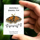 Monarch Butterfly Enamel Pin For Charity