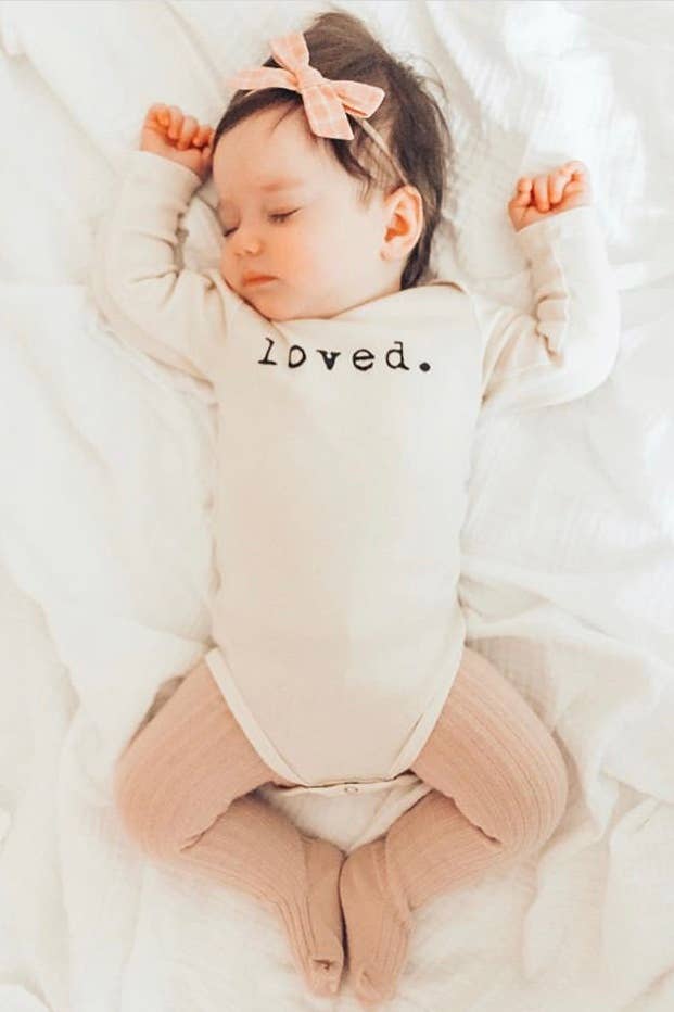 Loved Organic Cotton Baby Bodysuit | Long Sleeve: 3-6m