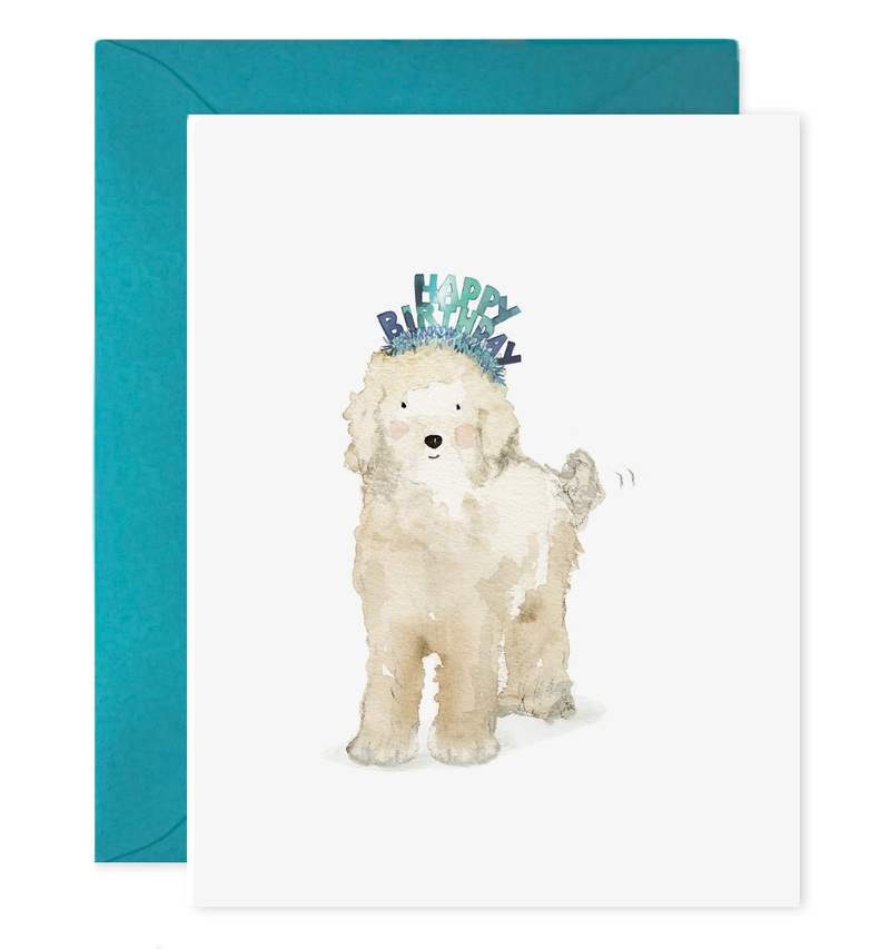 Lucy Dog Labradoodle | Birthday Greeting Card: 4.25 X 5.5 INCHES
