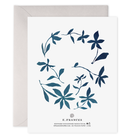 Indigo Flowers | Thinking of You, Condolence, Sympathy Card: 4.25 X 5.5 INCHES
