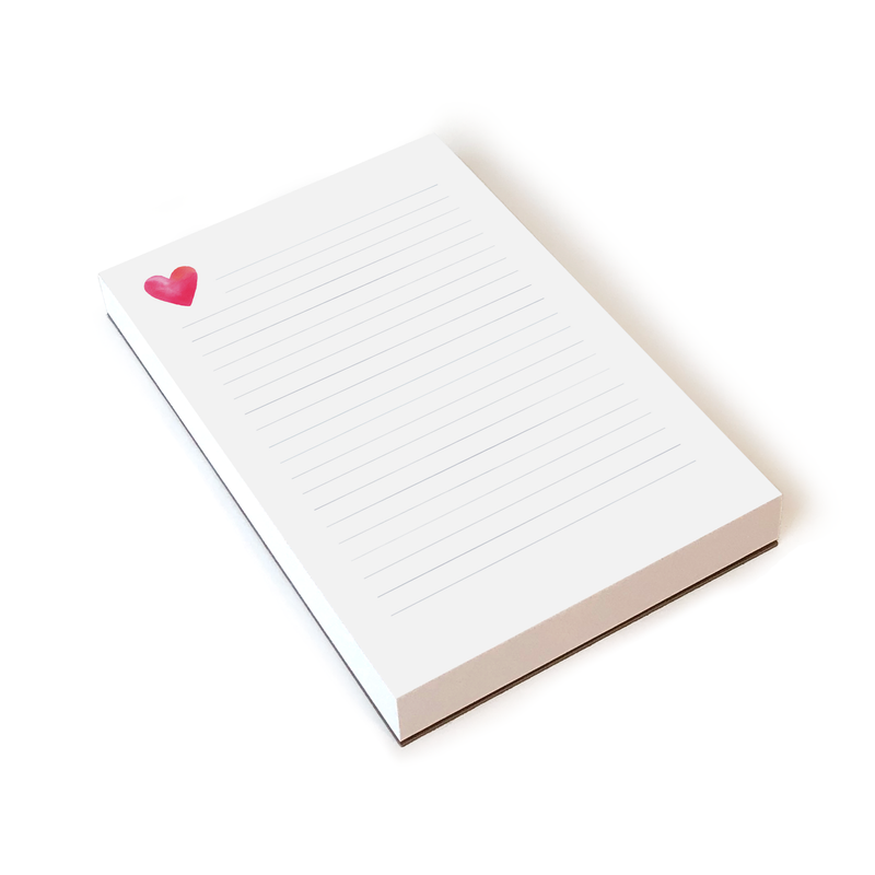 Heart Lined Notepad