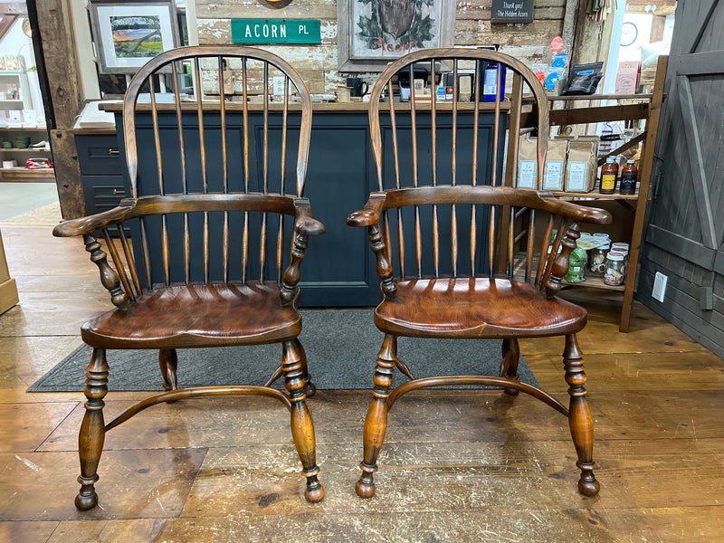 Pair of English Style Elm Chairs