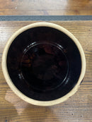 Vintage Two Tone Brown + Cream Stoneware Crock