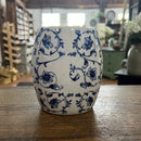 Antique Buffalo Pottery Blue Onion Jar Rice Canister - No Lid