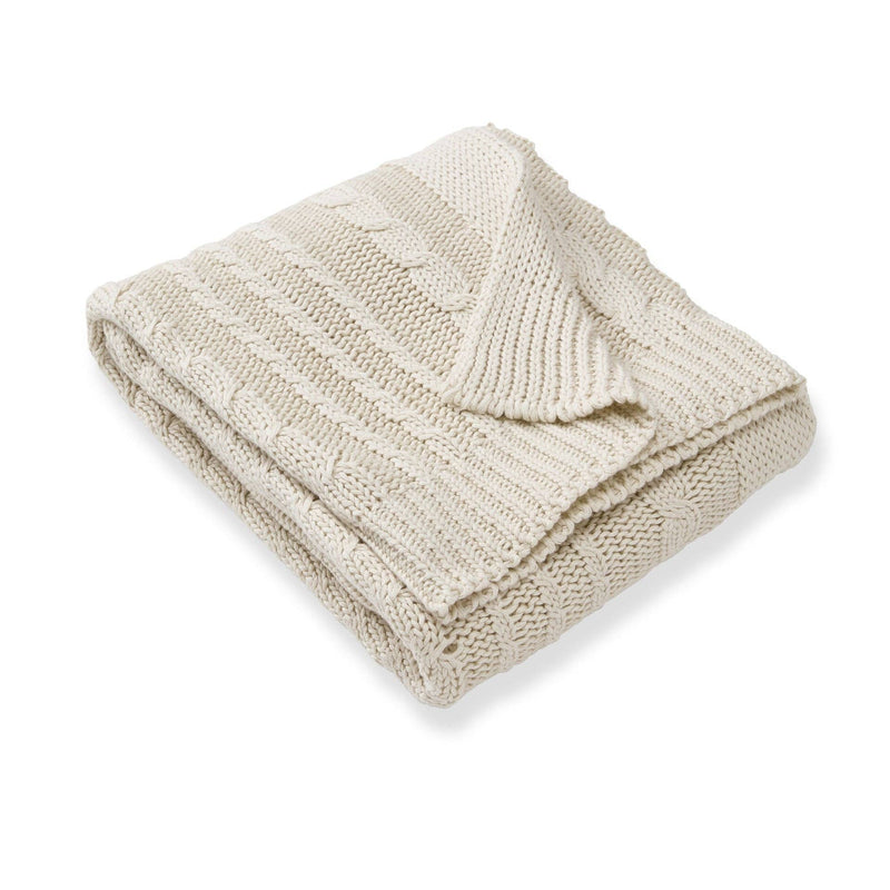 Organic Cotton Cable Knit Baby Blanket - Oat
: Oat / One Size