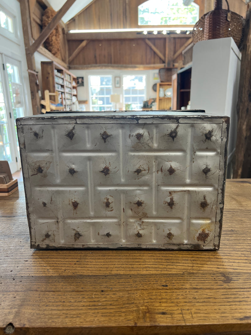 Antique Four Dozen Egg Metal Shipping Crate