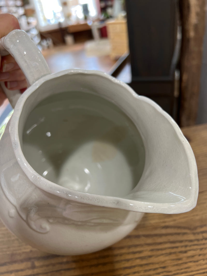 Vintage Ironstone White Water Pitcher