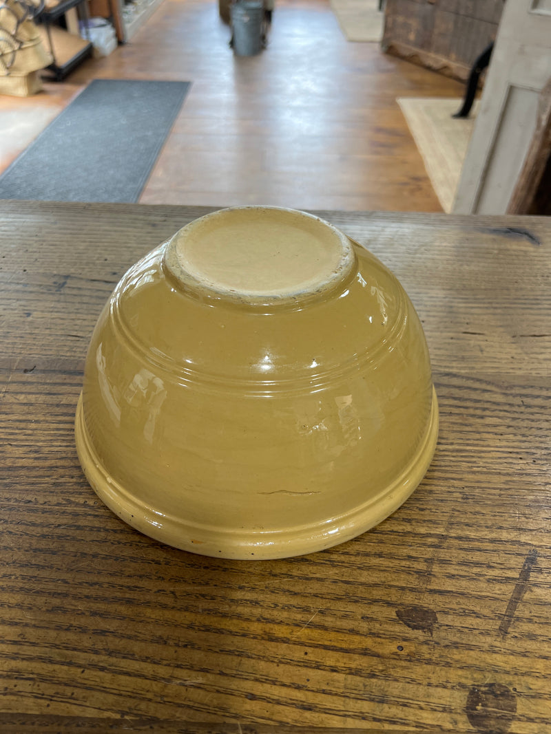 Vintage 10” Yellow Ware Mixing Bowl