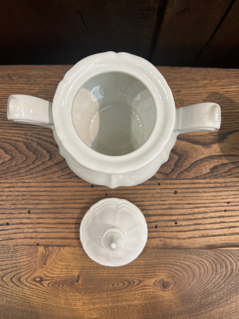 Vintage Red Cliff Ironstone Heirloom Sugar Bowl and Creamer Set