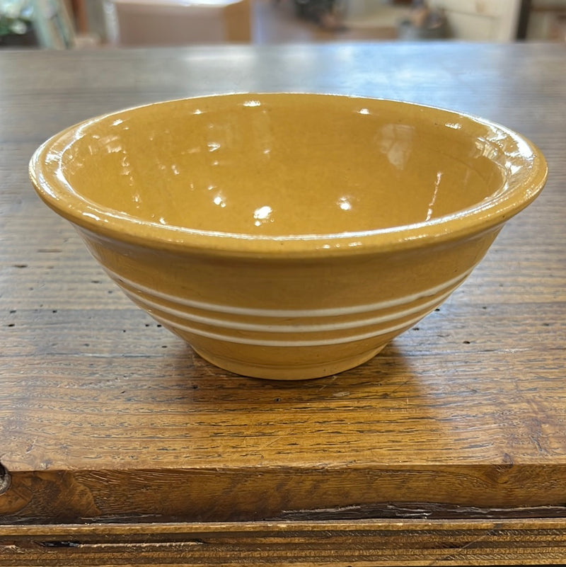 Vintage 6.25” Bowl with Three White Bands