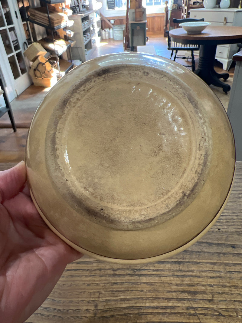 Vintage Robinson Ransbottom YellowWare Triple Brown Banded Mixing 6” Bowl