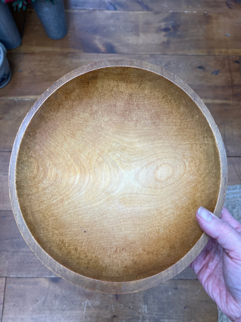 Vintage 10” Wooden Bowl