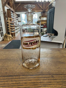 Antique Gold Label Apothecary Bottle Vin. Ferri.