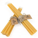 Hand-Dipped Thin Beeswax Tapers: Raw