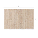 · REDEARTH · Jute Cotton Area Rug - 2'x3' Rectangular Rug, Sustainable Handwoven, Non-Shedding, Soft & Durable – Reversible, Neutral Tones for Home Décor in Living Room, Dining Room, Bedroom