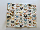Floral Chickens Drying Mat